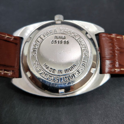 Vintage Original HMT Kohinoor Hand Winding 17 Jewels Silver Face Men's Wrist Watch HM134