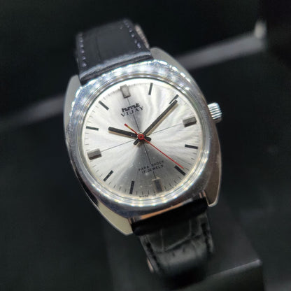 Vintage Original HMT Vijay Hand Winding 17 Jewels Silver Face Men's Wrist Watch HM135