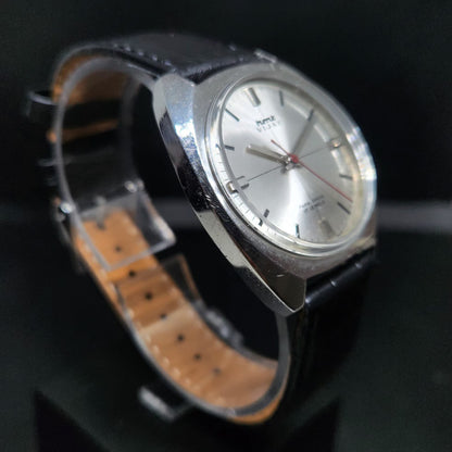 Vintage Original HMT Vijay Hand Winding 17 Jewels Silver Face Men's Wrist Watch HM135