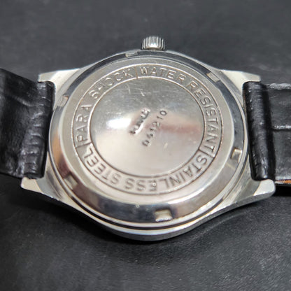 Vintage Original HMT Deepak Hand Winding 17 Jewels Gold Face Men's Wrist Watch HM136