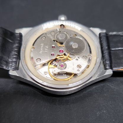 Vintage Original HMT Deepak Hand Winding 17 Jewels Gold Face Men's Wrist Watch HM136