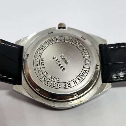 Vintage Original HMT Maurya Hand Winding 17 Jewels Gold Face Men's Wrist Watch HM107