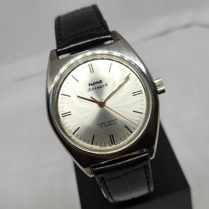 Vintage Original HMT Avinash Hand Winding 17 Jewels Silver Face Men's Wrist Watch HM110