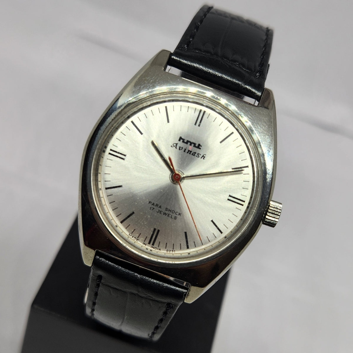 Vintage Original HMT Avinash Hand Winding 17 Jewels Silver Face Men's Wrist Watch HM110