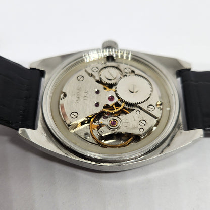 Vintage Original HMT Avinash Hand Winding 17 Jewels Silver Face Men's Wrist Watch HM110