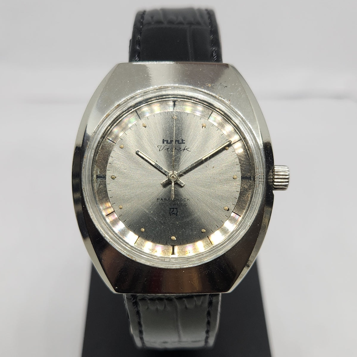 Vintage Original HMT Vivek Hand Winding 17 Jewels Silver Face Men's Wrist Watch HM111