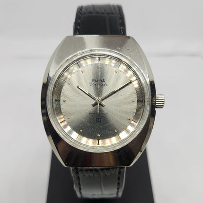 Vintage Original HMT Vivek Hand Winding 17 Jewels Silver Face Men's Wrist Watch HM111