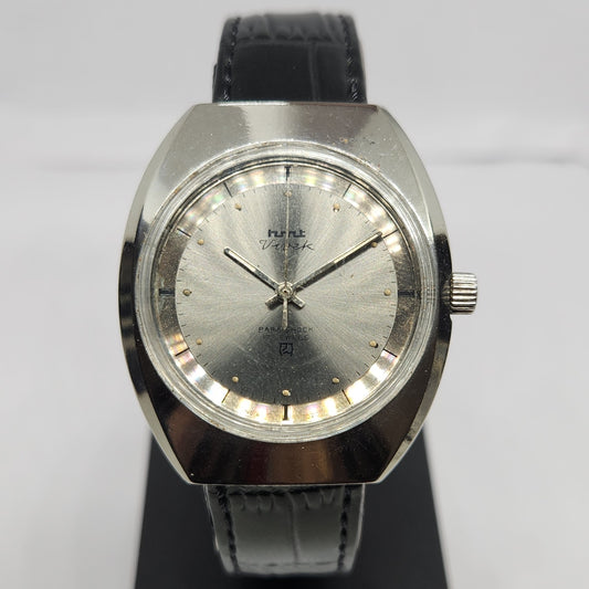 Vintage Original HMT Vivek Hand Winding 17 Jewels Silver Face Men's Wrist Watch HM111