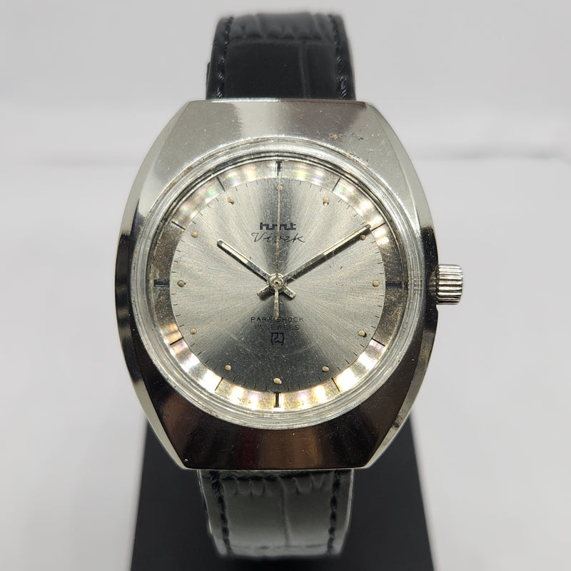 Vintage Original HMT Vivek Hand Winding 17 Jewels Silver Face Men's Wrist Watch HM111