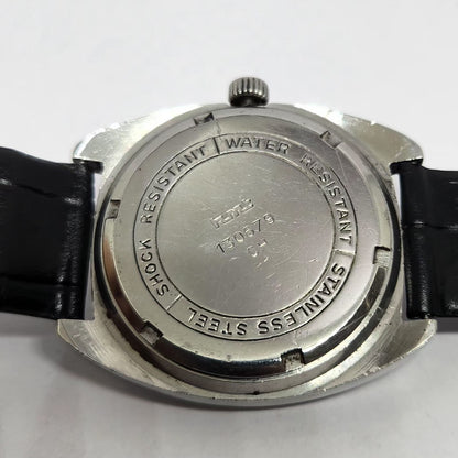 Vintage Original HMT Kohinoor Hand Winding 17 Jewels Black Face Men's Wrist Watch HM113