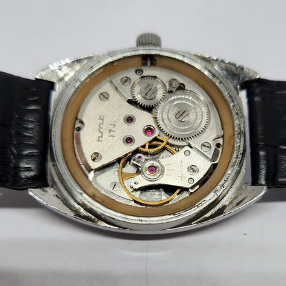 Vintage Original HMT Kohinoor Hand Winding 17 Jewels Grey Face Men's Wrist Watch HM115