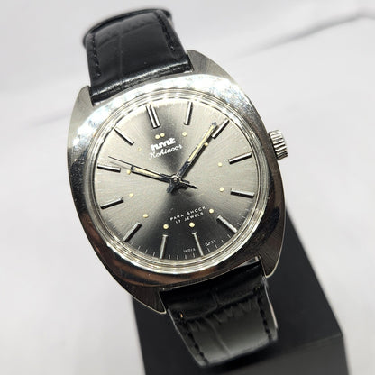 Vintage Original HMT Kohinoor Hand Winding 17 Jewels Silver Face Men's Wrist Watch HM116