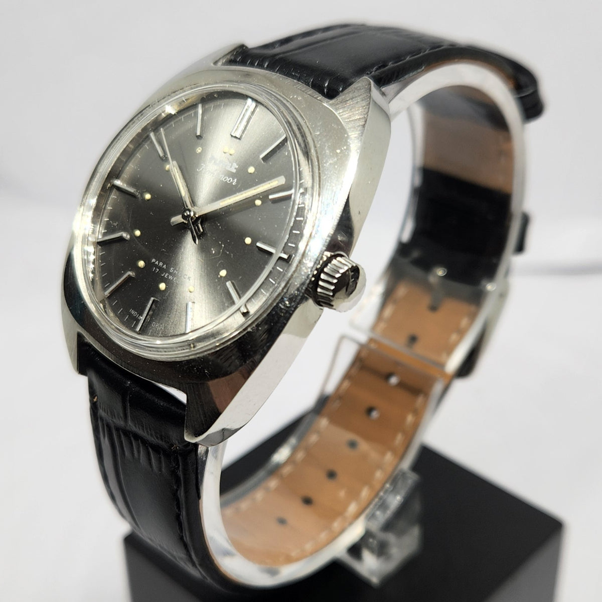 Vintage Original HMT Kohinoor Hand Winding 17 Jewels Silver Face Men's Wrist Watch HM116