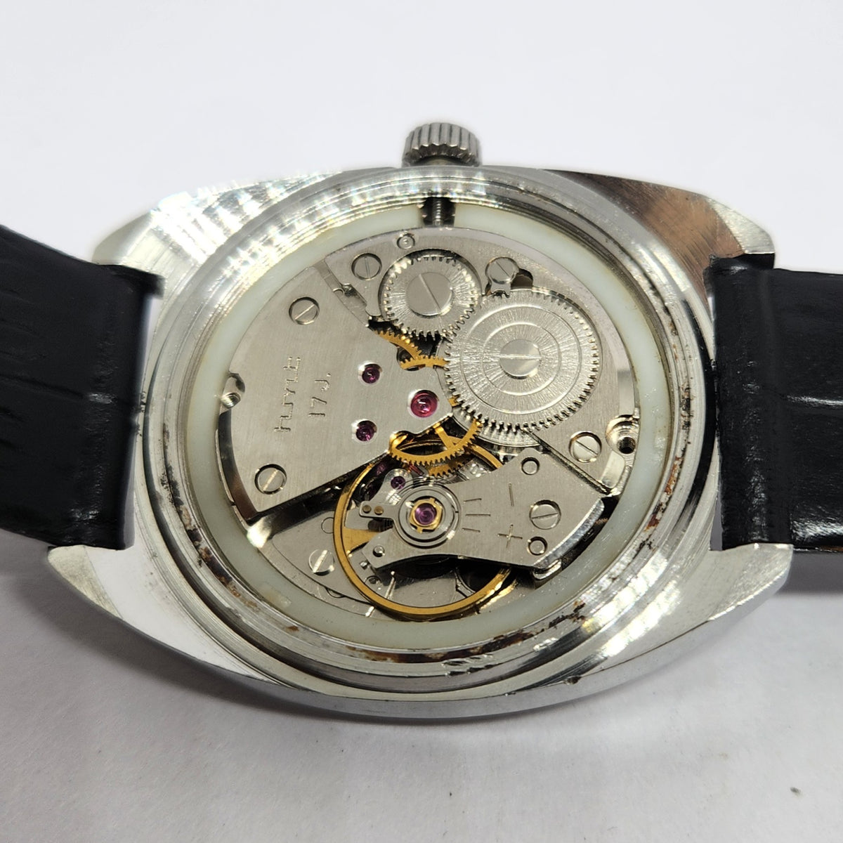 Vintage Original HMT Kohinoor Hand Winding 17 Jewels Silver Face Men's Wrist Watch HM116