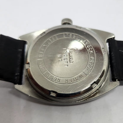 Vintage Original HMT Vijay Hand Winding 17 Jewels Black Face Men's Wrist Watch HM118