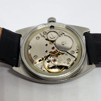 Vintage Original HMT Vijay Hand Winding 17 Jewels Black Face Men's Wrist Watch HM118