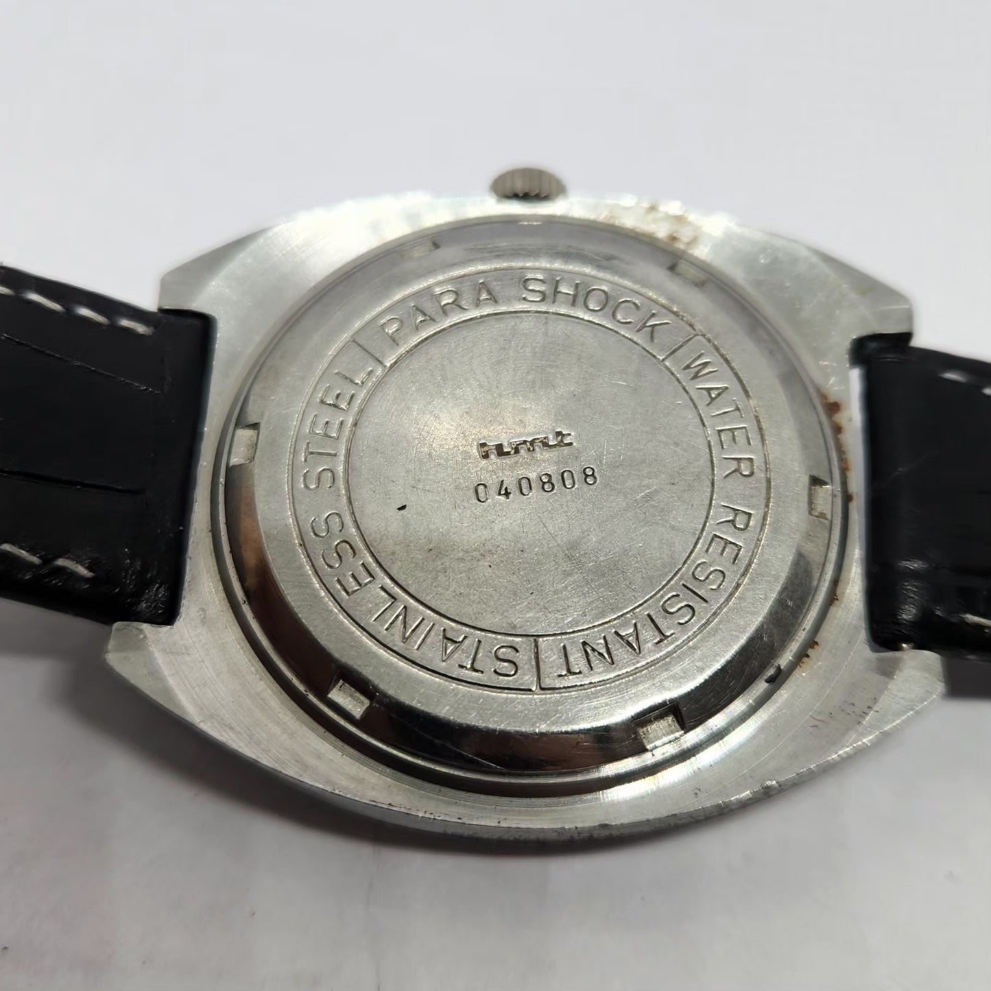 Vintage Original HMT Kohinoor Hand Winding 17 Jewels Black Face Men's Wrist Watch HM119