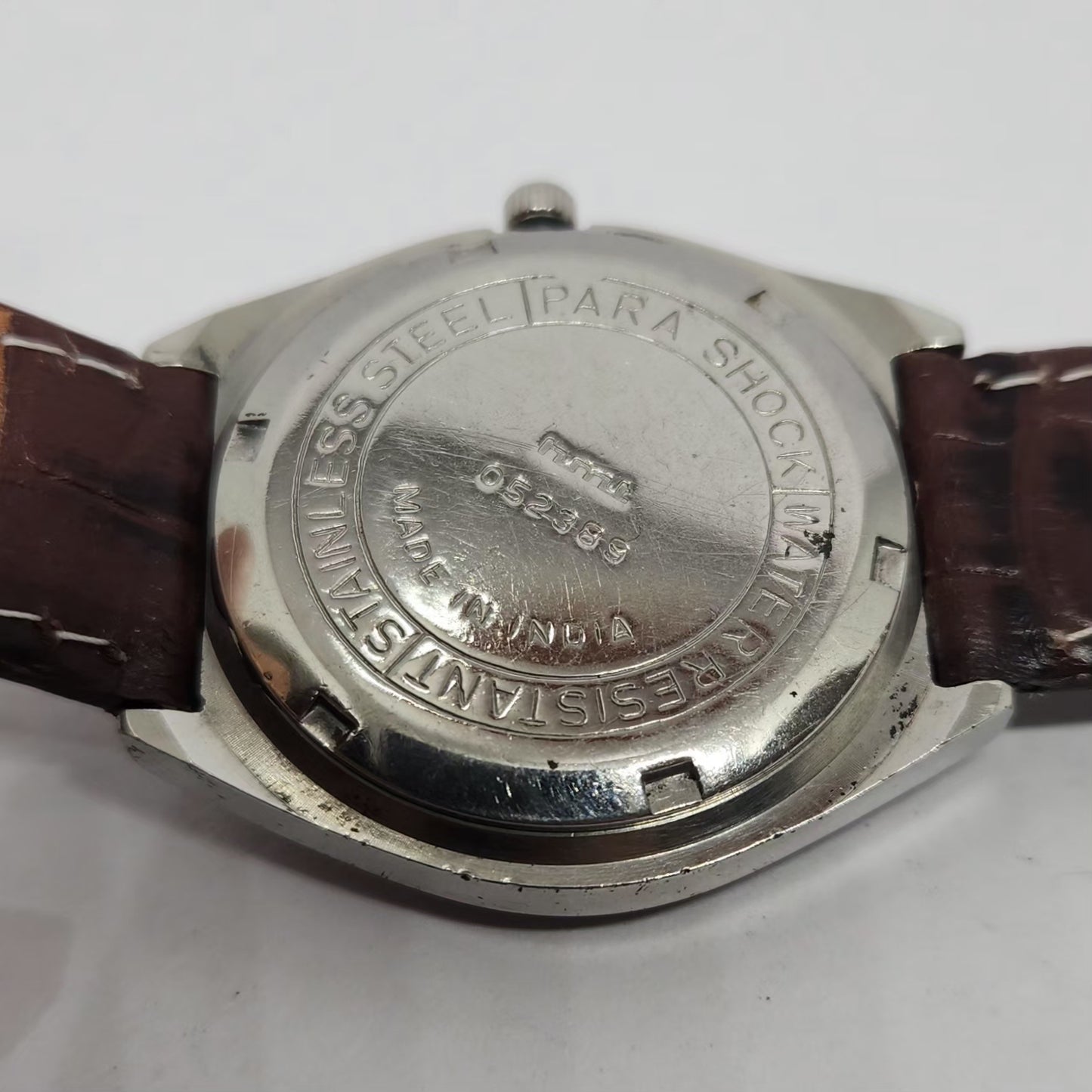 Vintage Original HMT Maurya Hand Winding 17 Jewels Gold Face Men's Wrist Watch HM123