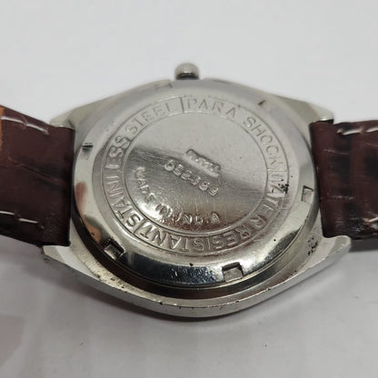 Vintage Original HMT Maurya Hand Winding 17 Jewels Gold Face Men's Wrist Watch HM123