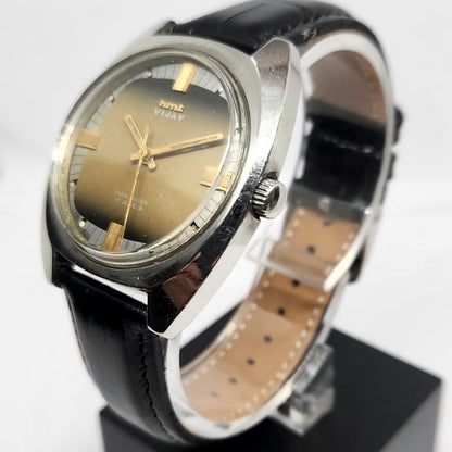 Vintage Original HMT Vijay Hand Winding 17 Jewels Brown Face Men's Wrist Watch HM125