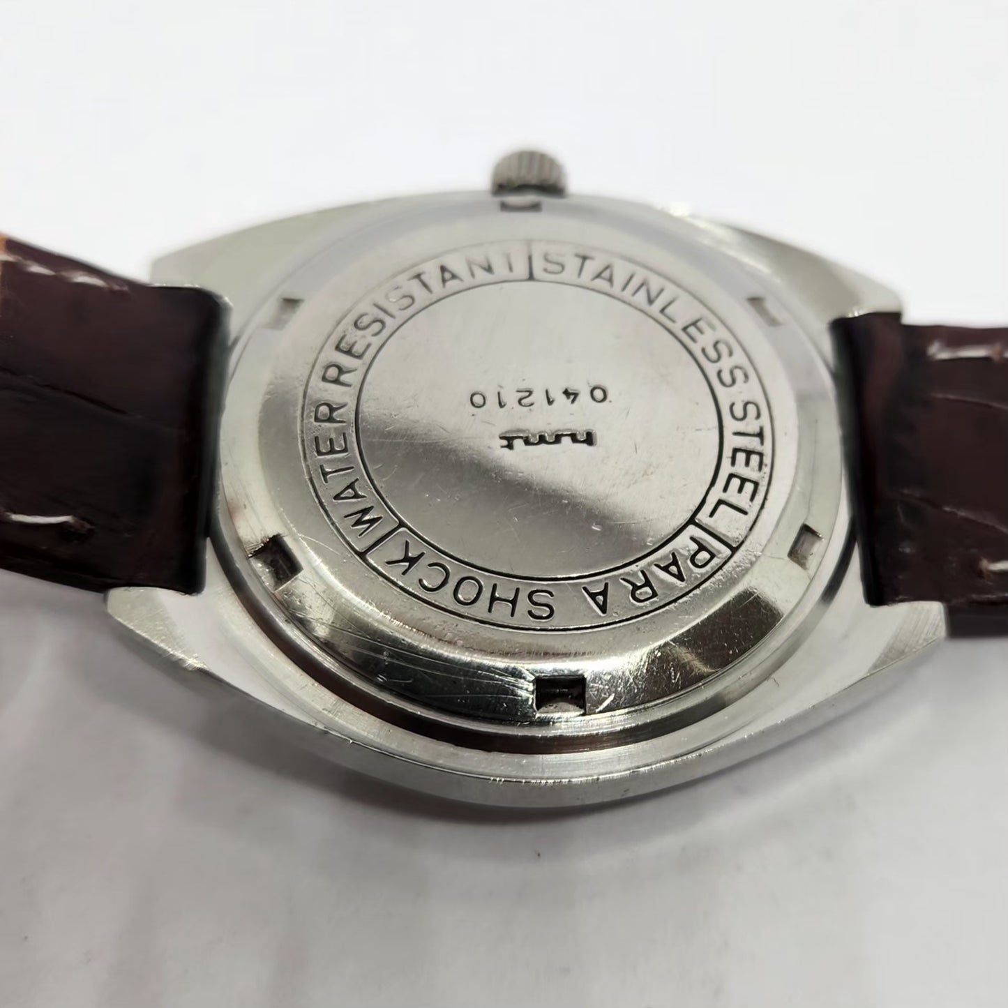 Vintage Original HMT Chirag Hand Winding 17 Jewels Gold Face Men's Wrist Watch HM126