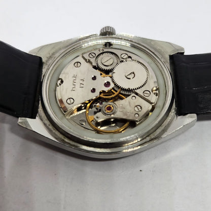 Vintage Original HMT Arjun Hand Winding 17 Jewels Gold Face Men's Wrist Watch HM127