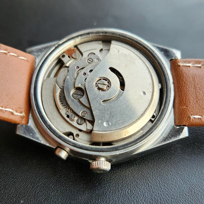 Vintage Ricoh R31 Automatic Yellow Face New Strap 21 Jewels Day-Date Men's Wrist Watch R91