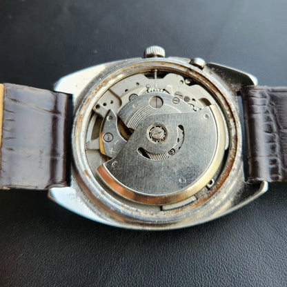 Vintage Ricoh R31 Automatic White Face New Strap 21 Jewels Day-Date Men's Wrist Watch R95