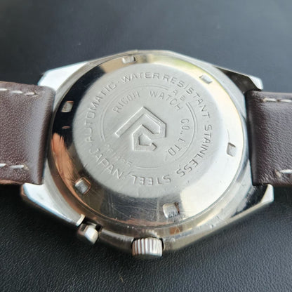 Vintage Ricoh R31 Automatic Brown Face New Strap 21 Jewels Day-Date Men's Wrist Watch R96