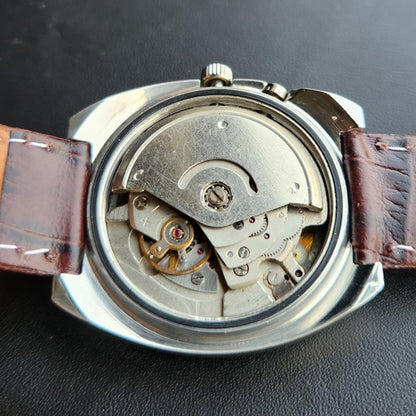 Vintage Ricoh R31 Automatic Brown Face New Strap 21 Jewels Day-Date Men's Wrist Watch R96