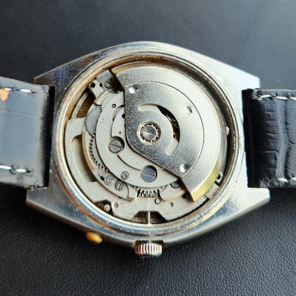 Vintage Ricoh R31 Automatic White Face New Strap 21 Jewels Day-Date Men's Wrist Watch R106