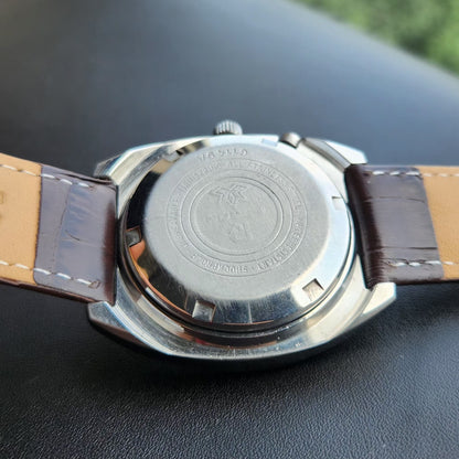 Vintage Ricoh R31 Automatic Brown Face New Strap 21 Jewels Day-Date Men's Wrist Watch R108