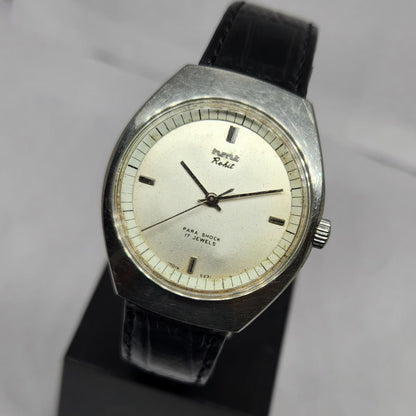 Vintage Original HMT Rohit Hand Winding 17 Jewels Silver Face Men's Wrist Watch HM129