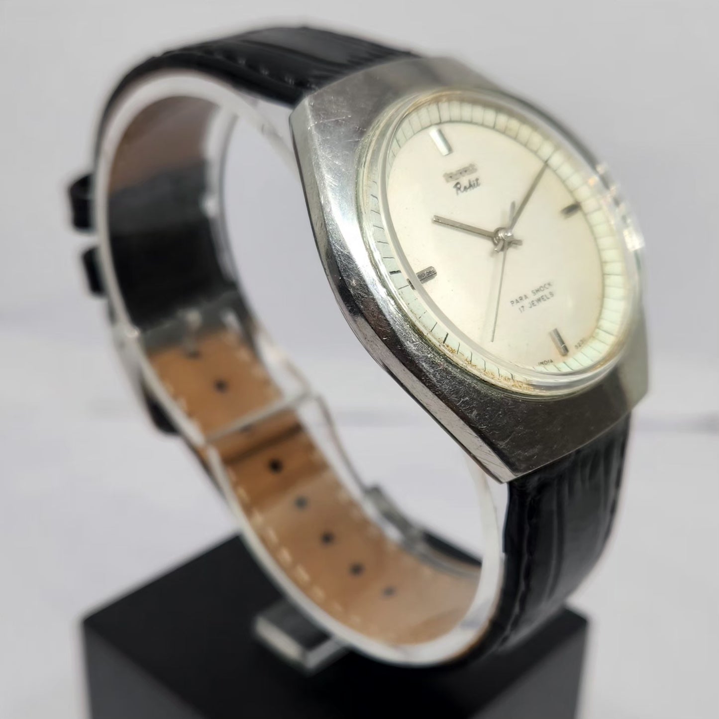 Vintage Original HMT Rohit Hand Winding 17 Jewels Silver Face Men's Wrist Watch HM129