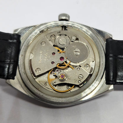 Vintage Original HMT Chirag Hand Winding 17 Jewels Gold Face Men's Wrist Watch HM130