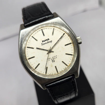 Vintage Original HMT Sandeep Hand Winding 17 Jewels White Face Men's Wrist Watch HM133