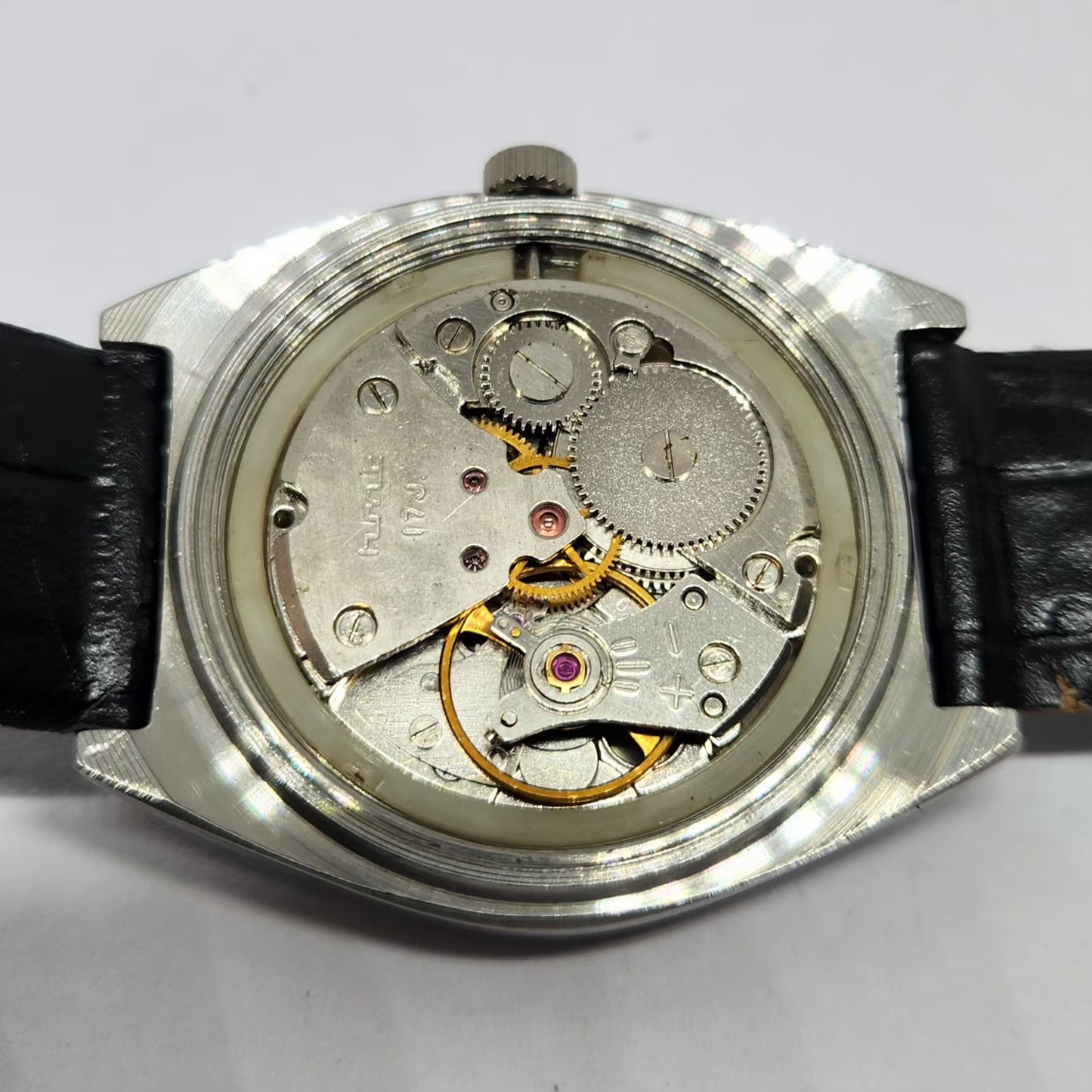 Vintage Original HMT Sandeep Hand Winding 17 Jewels White Face Men's Wrist Watch HM133
