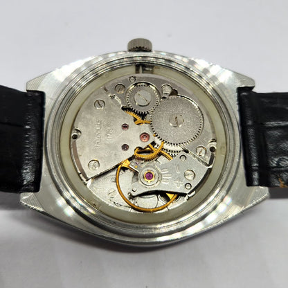 Vintage Original HMT Sandeep Hand Winding 17 Jewels White Face Men's Wrist Watch HM133