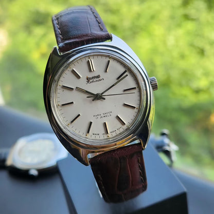 Vintage Original HMT Kohinoor Hand Winding 17 Jewels White Face Men's Wrist Watch HM138