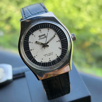 Vintage Original HMT Sarathi Hand Winding 17 Jewels White Face Men's Wrist Watch HM139