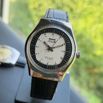 Vintage Original HMT Sarathi Hand Winding 17 Jewels White Face Men's Wrist Watch HM139