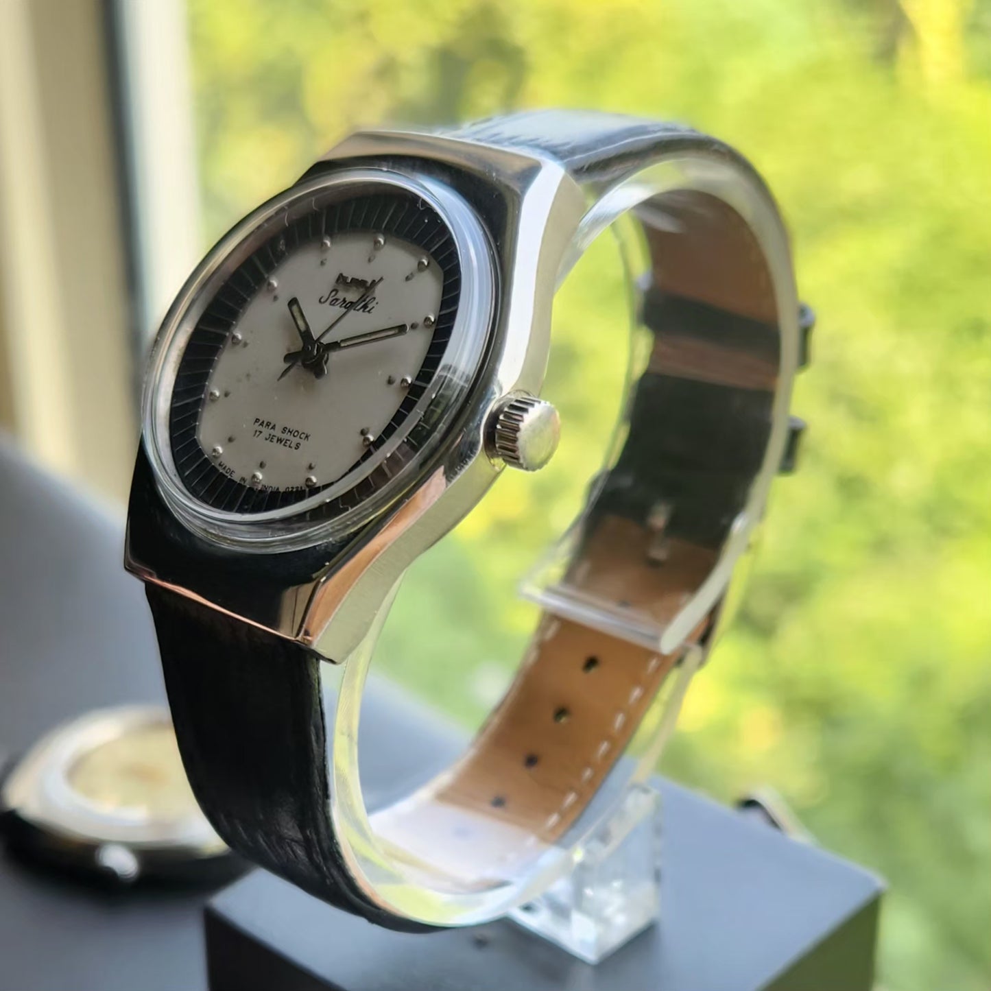 Vintage Original HMT Sarathi Hand Winding 17 Jewels White Face Men's Wrist Watch HM139