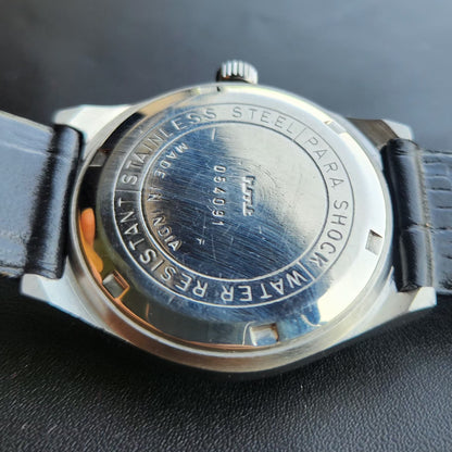 Vintage Original HMT Sarathi Hand Winding 17 Jewels White Face Men's Wrist Watch HM139