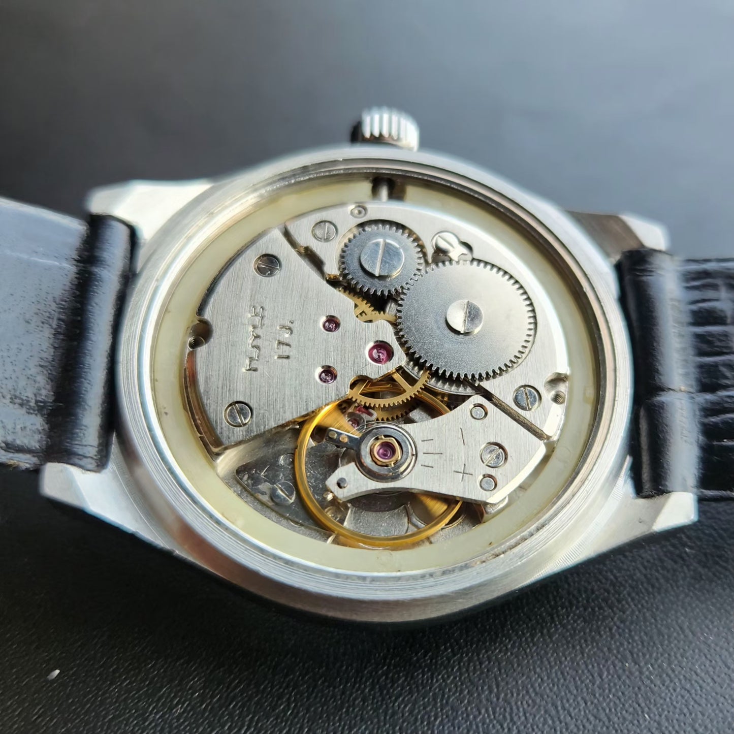 Vintage Original HMT Sarathi Hand Winding 17 Jewels White Face Men's Wrist Watch HM139