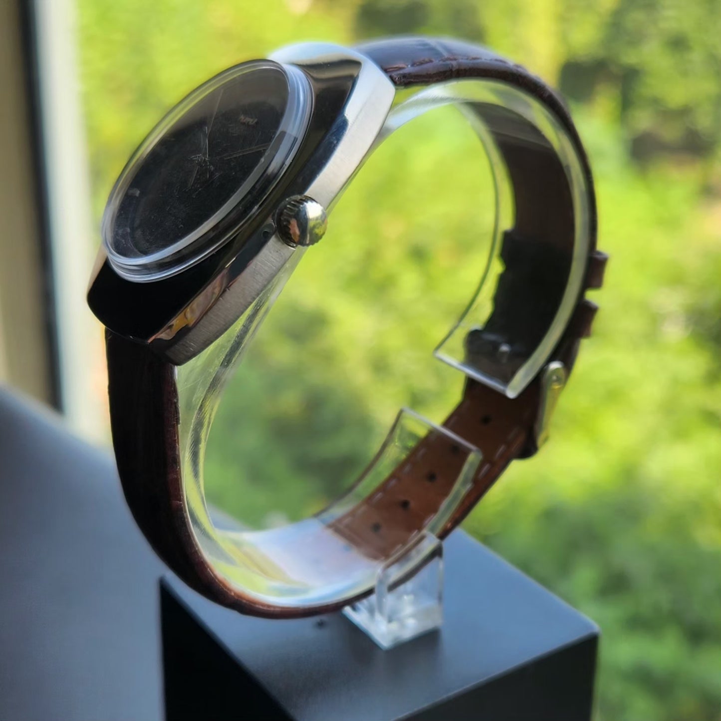 Vintage Original HMT Chetak Hand Winding 17 Jewels Brown Face Men's Wrist Watch HM141