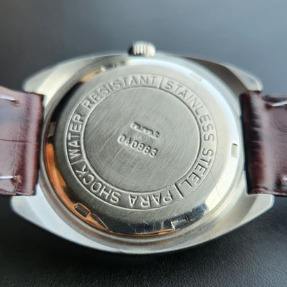 Vintage Original HMT Chetak Hand Winding 17 Jewels Brown Face Men's Wrist Watch HM141
