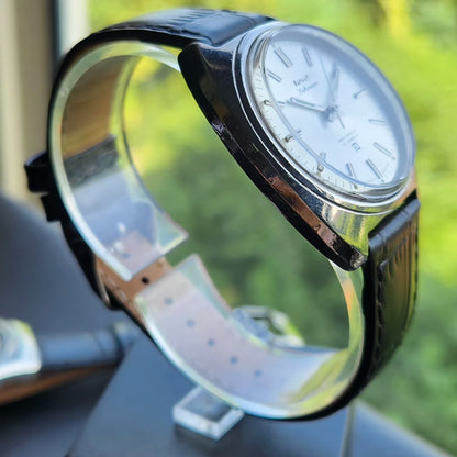 Vintage Original HMT Kohinoor Hand Winding 17 Jewels Silver Face Men's Wrist Watch HM144