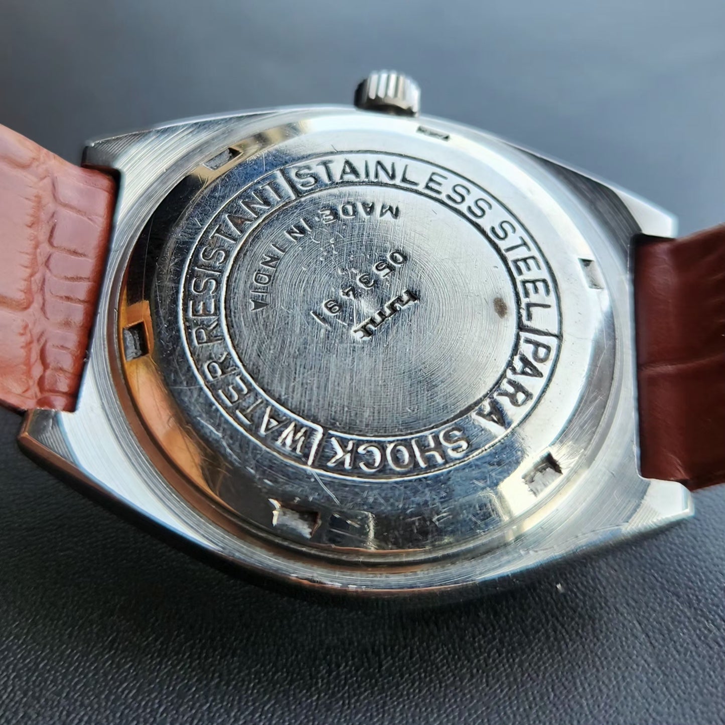 Vintage Original HMT Sandeep Hand Winding 17 Jewels White Face Men's Wrist Watch HM148