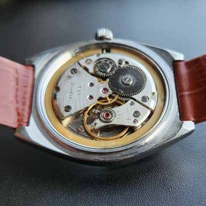 Vintage Original HMT Sandeep Hand Winding 17 Jewels White Face Men's Wrist Watch HM148