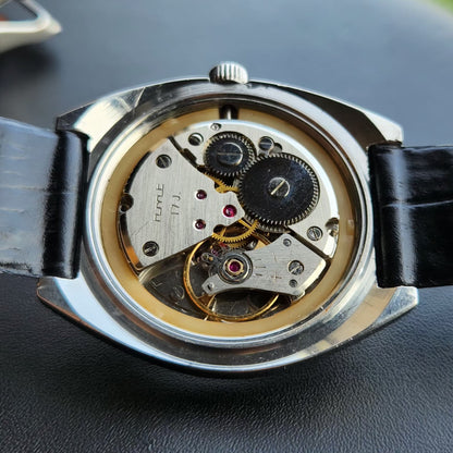 Vintage Original HMT Chetak Hand Winding 17 Jewels Blue Face Men's Wrist Watch HM149